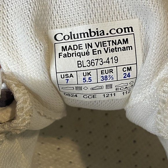 Columbia Omni Grip Tecklite hiking trail sneakers BL3673-419 Womens Size 7 - Picture 8 of 8